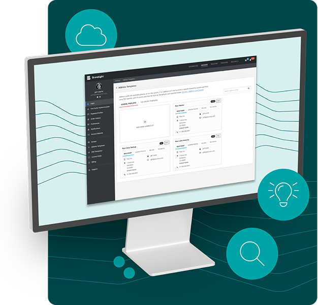 Rendering of a desktop display presenting a screenshot of an application dashboard.