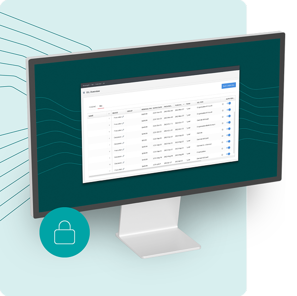Rendering of a desktop display presenting a screenshot of an application dashboard.
