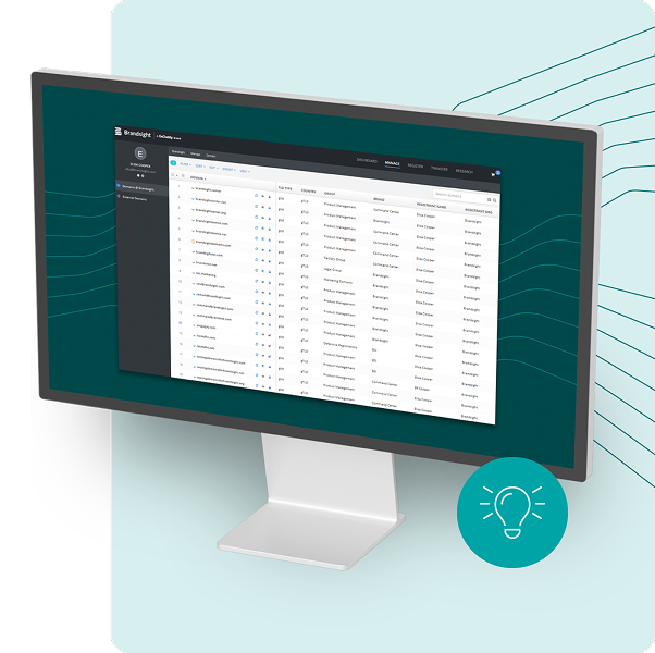 Rendering of a desktop display presenting a screenshot of an application dashboard.