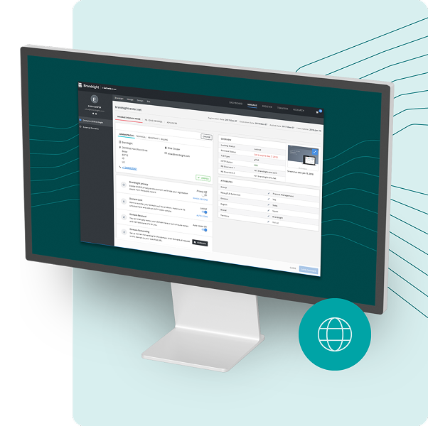 Rendering of a desktop display presenting a screenshot of an application dashboard.