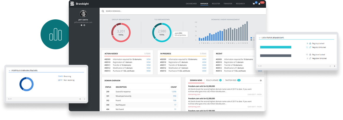 Screenshot of an application dashboard.